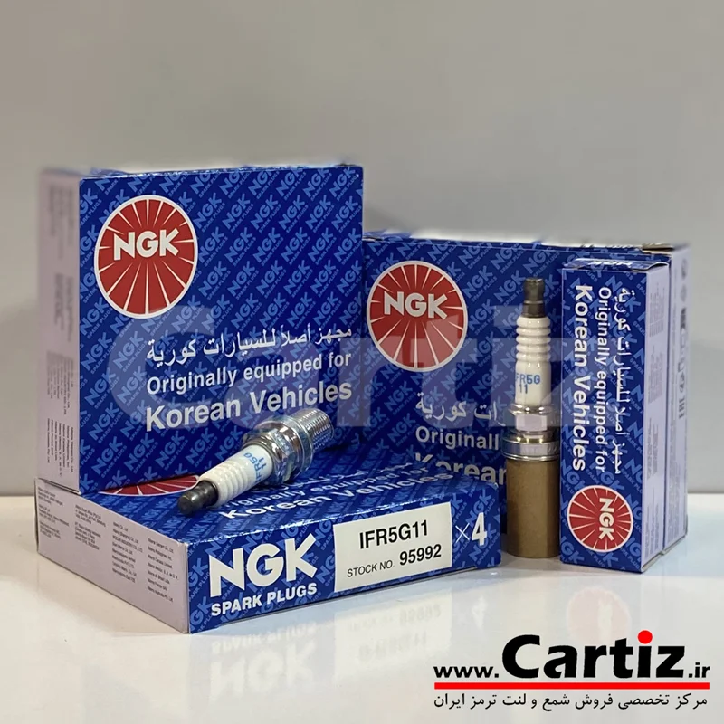 شمع سوزنی ایریدیوم لیزری پایه کوتاه NGK ژاپن 95992 IFR5G-11